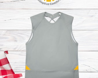 Washable Adult Dignity Bib, Special Needs Clothing Protector