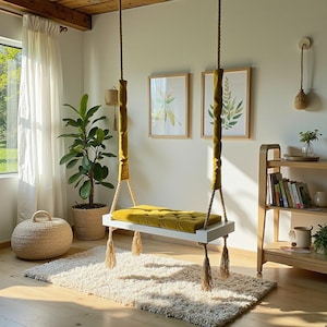 Adult swing, Tree Swing, Rope Swing, Bench Swing,Backyard Swing,Bench Style Swing,Wooden swing in the open air, Luxury swing,for the nursery