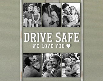 Custom Photo Collage Car Visor Clip, Custom Unique Gift For Dad, Drive Safe Daddy, Family Christmas Gifts, Husband Gift, Christmas 2026 Gift