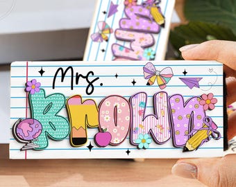 Personalized Teacher Whiteboard Eraser, Custom Teacher Appreciation Gifts, Chalkboard Eraser with Marker, New Teacher Gifts, Eraser Gift Set