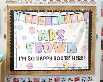 Personalized Classroom Tapestry, Custom Teacher Welcome Tapestry, Back To School Gift, First Day Of School Teacher Banner, Classroom Decor
