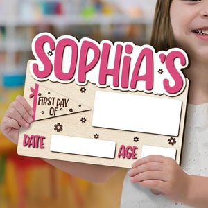 Custom First Day of School Sign, Back to School Sign, Preschool, Kindergarten 1st Day of School Sign, School Board, Last Day of School Sign
