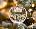 Personalized Teacher Apple Ornament With Students Name, 4D Shaker Ornament, Thank You Kindergarten Teacher Gift, Classroom Decor 2025