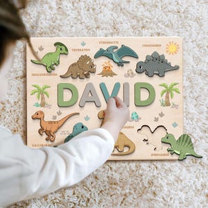 Custom Name Puzzle Board for Kids, Personalized Baby Toddler Wooden ...
