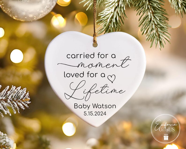 Baby Memorial Ornament, Miscarriage Ornament, Stillbirth Keepsake, Sympathy Gift, Baby Loss Ornament, Loss Of Baby Gift, Baby Ultrasound image 4
