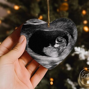 Baby Memorial Ornament, Miscarriage Ornament, Stillbirth Keepsake, Sympathy Gift, Baby Loss Ornament, Loss Of Baby Gift, Baby Ultrasound image 8