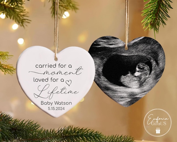 Baby Memorial Ornament, Miscarriage Ornament, Stillbirth Keepsake, Sympathy Gift, Baby Loss Ornament, Loss Of Baby Gift, Baby Ultrasound