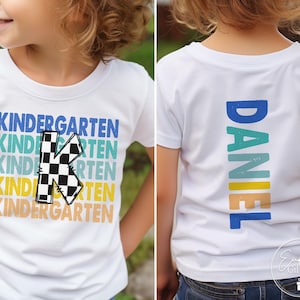 Personalized Kindergarten Shirt, Boys Kindergarten Shirt, Custom Kid Back To School Shirts, Kids First Day Of School Outfit, Toddler Tee