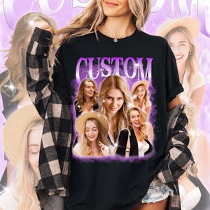 Custom Girlfriend Bootleg Shirt, Boyfriend Shirt, Shirt With Girlfriend Face, Personalized Vintage Tshirt, Image Wife Shirt, Husband Shirt