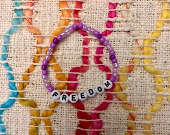 Kesha Freedom Tour Beaded Bracelet, Kesha Fan, Animals, Custom Kesha Records Fan Jewelry