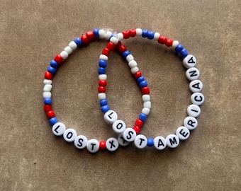 Lost Americana MGK Inspired Elastic Beaded Bracelet