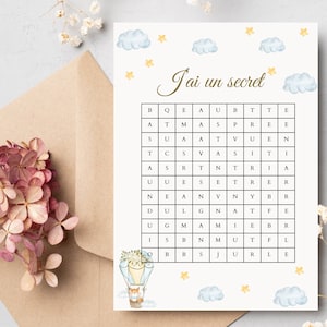 Pregnancy Announcement Dad Grandma Grandparents Hidden Words Flower Card Pregnancy Announcement Baby Pregnant Diary Pregnancy Gift Pregnancy