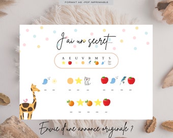 Annonce Grossesse Mamie Carte Annonce grossesse Grands Parents Format A6 Annonce grossesse Originale Devinette Annonce Grossesse Facebook