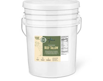 Stellar Grass-Fed Beef Tallow 35 lbs | Pure Cooking Fat, High Smoke Point
