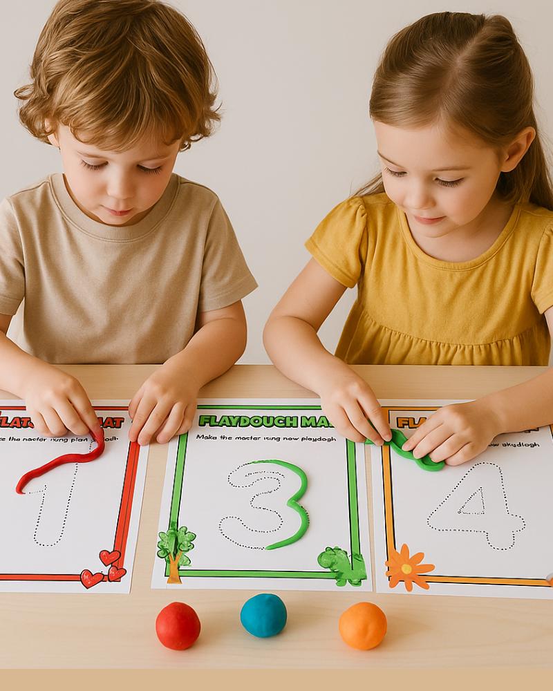 Numbers Playdough Mats | Printable Playdough Activity for Preschool ...