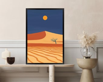 Southwestern Desert Canvas Print, Surreal Western Art, Modern Home Decor
