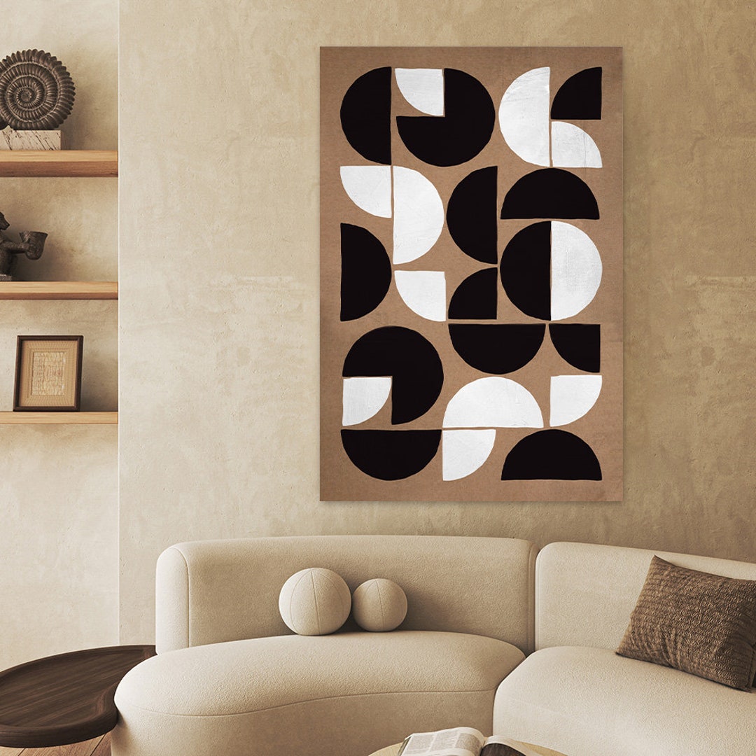 Bauhaus Geometric Art Print: Mid Century Modern Aluminum Wall Decor - Etsy