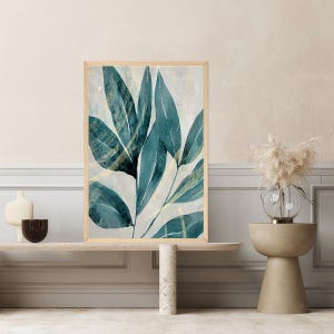 Green Leaves Canvas Print: Biophilic Nature Inspired Wall Art