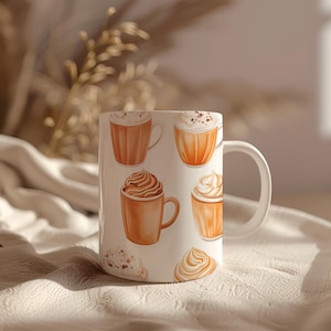 Kürbisbecher, Herbstkaffeetassen, Kaffeetassen für die Herbstsaison, lustige Herbstkaffeetasse, niedliche Kürbistasse, Kürbiskaffeetasse, Herbstgeschirr