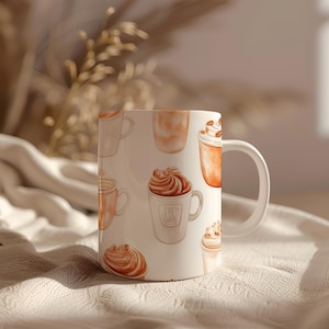Kürbisbecher, Herbstkaffeetassen, Kaffeetassen für die Herbstsaison, lustige Herbstkaffeetasse, niedliche Kürbistasse, Kürbiskaffeetasse, Herbstgeschirr