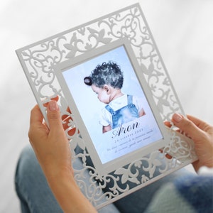 Impresión digital personalizada del primer corte de pelo - Regalo bebé 1er mechón - Recuerdo bebé - Decoración habitación bebé