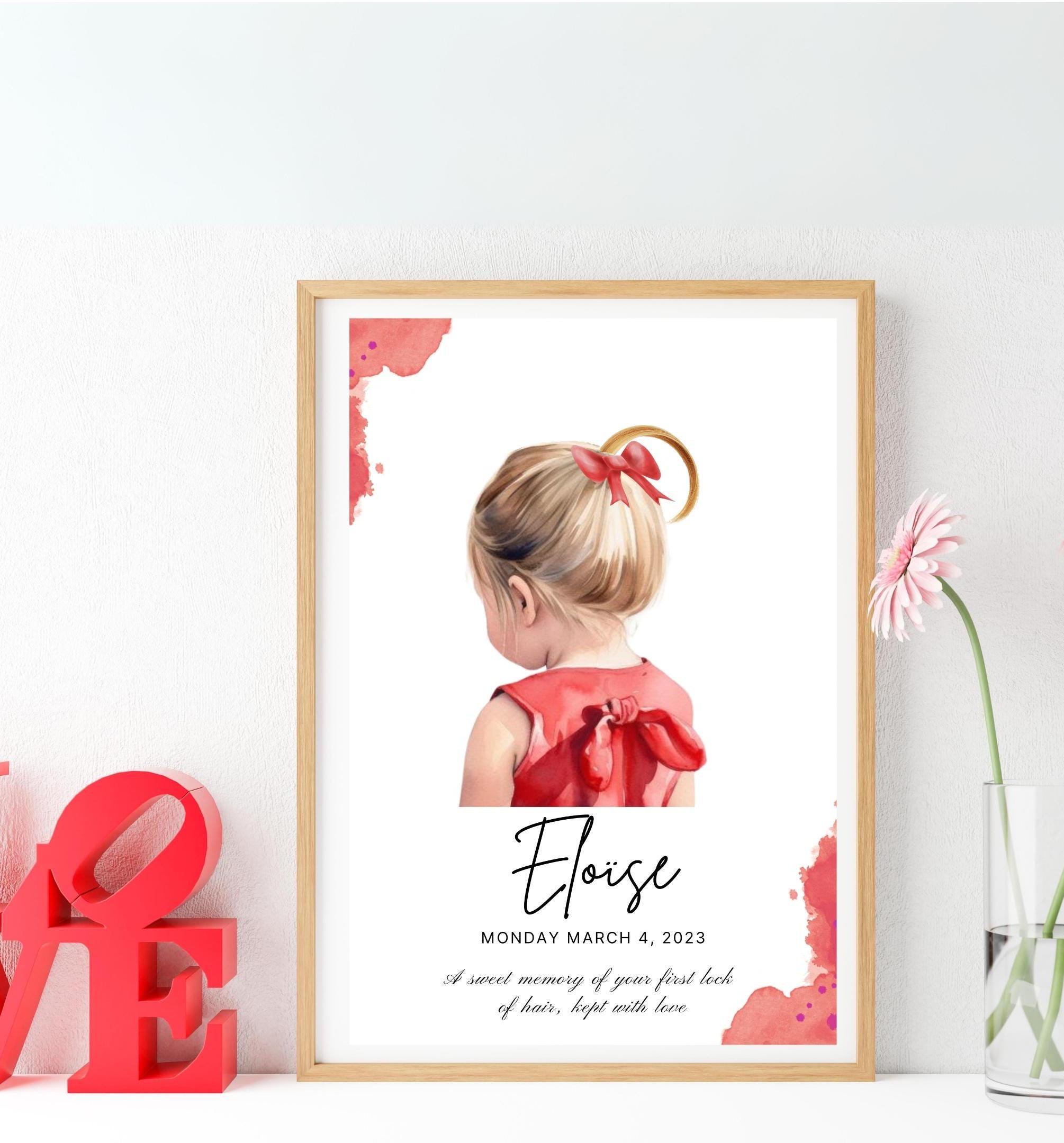 Personalized First Haircut Keepsake Digital Print - Baby's First Lock ...