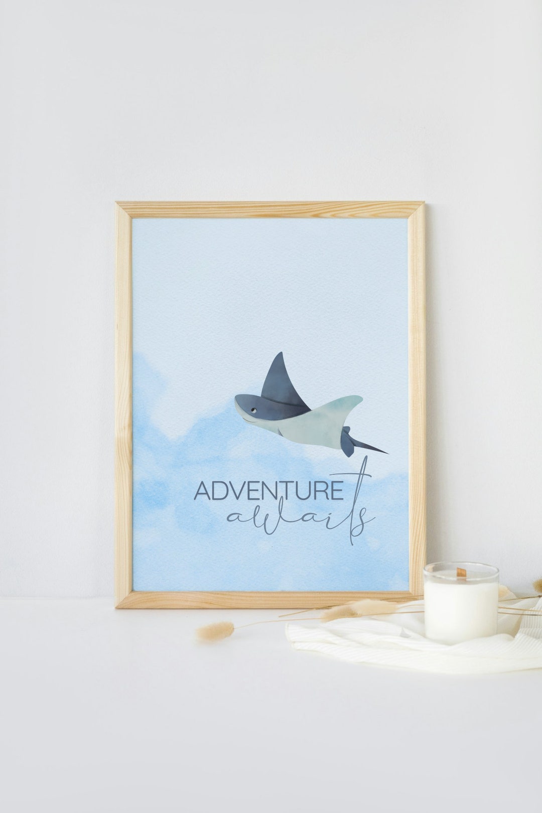Printable Nursery Watercolor Wall Art With Inspirational Quote ...