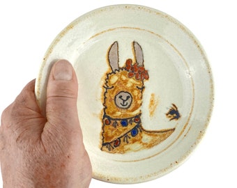 Small Dreaming Llama Plate, decorative ring or trinket dish