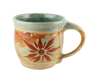 Stoneware Mug, 16 oz. Handmade Coffee Cup, Latte Mug, Tea Cup, Wheel thrown Pottery