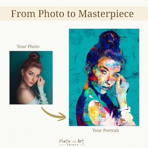 Custom Abstract Oil Painting from Photo: Personalized Anniversary or Memorial Portrait image 2