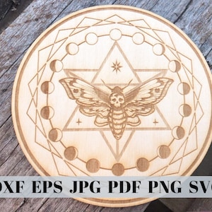 Altar tile svg, moth Svg Bundle, Hawkmoth Svg, Boho Svg, Witch svg, Image Svg, WitchCraft Svg, magic print for shirt, crystal grid svg