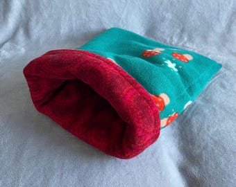 Custom Fleece Cuddle Sack, Guinea Pig Bed, Small Animal Bed, Guinea Pig Fleece Bedding