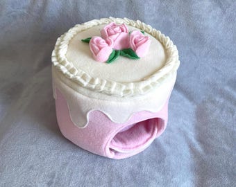Readymade Decorated Cake House, Gotcha Day, Birthday, Guinea Pig House, Guinea Pig Bed, Small Animal Bed, Senior Piggy, Arthritis
