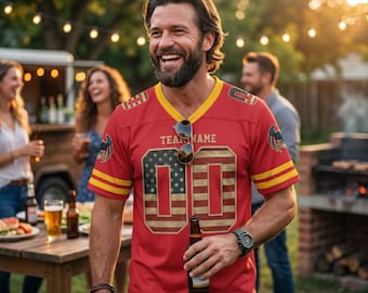 Dynamic Missouri Heartland Football Apparel USA 250th Anniversary Personalized Father's Day Dad Gift Patriotic Semiquincentennial Jersey Fan