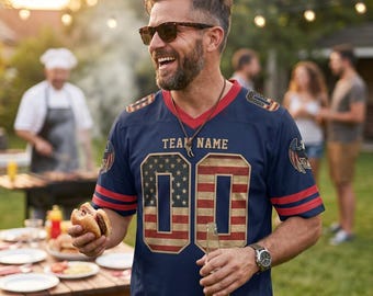 Heroic Massachusetts Revolutionary Football Jersey USA 250th Anniversary Custom Father's Day Dad Gift Patriotic Semiquincentennial 1776 Fan