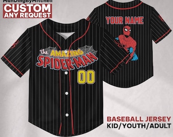 Personalize The Amazing Spider-Man Superhero Baseball Jersey NDB98, Custom Disney Birthday Shirt, Gift for Spider-man Fans