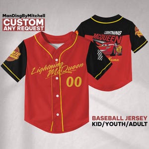Personalize Cars Lightning Mcqueen Awesome, Disney Cars Baseball Shirt, Cars Team Jersey, Personalized Disney Outfit