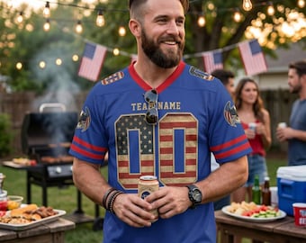 Fearless New York Empire Football Gear USA 250th Anniversary Personalized Father's Day Dad Gift Patriotic Semiquincentennial Fan Jersey Kit