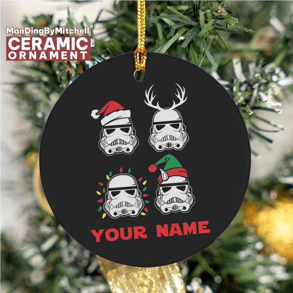 Discover Custom Stormtrooper Christmas Ceramic Ornament, Custom Ornament