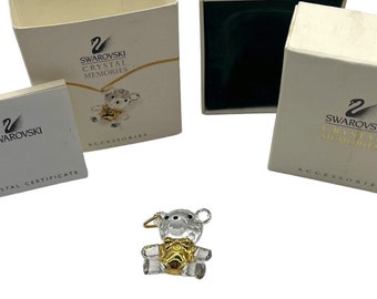 Swarovski Crystal Mini Bear Ornament, Vintage Swarovski Bear