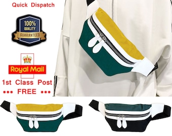 Unisex Bum Bag Waist Pack Fanny Pack, Crossbody Hip Bag for Travel, Sports, Running & Outdoor Use, Adjustable Multicolor Waist Pouch