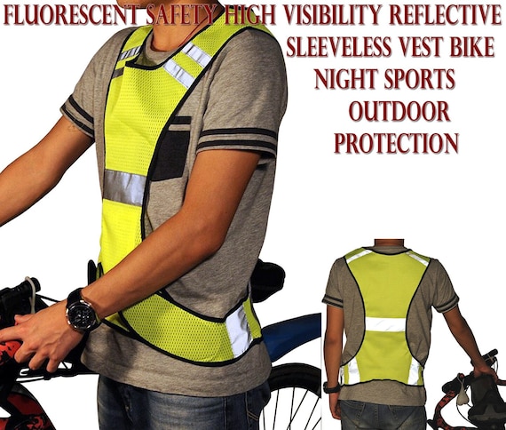 6x Brassard fluo réflechissant - Moto vélo joggeur - Sécurité nocturne