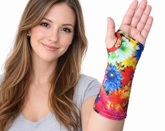 Floral Handgelenk Kompression Ärmel 2-er Set, Handgelenk Unterstützung Brace Abdeckungen für Karpaltunnel, Sehnenentzündung und Schmerzlinderung Unterstützung Wrap