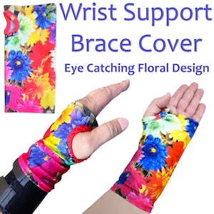 2x Floral Wrist Support Brace Covers – Compression Sleeves for Carpal Tunnel, Tendonitis & Pain Relief Wrap by LTG PRO®