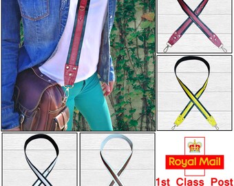 Universal PU Leather Shoulder Strap Replacement Adjustable Bag Belt for Laptop, Travel, Gym, Tote, Handbag Accessory