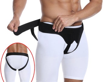 Hernia Curved Inguinal Groin Belt Neoprene Truss Brace Abdominal Groin Support Fully Adjustable for Men