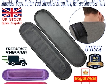 Shoulder Strap Cushion Pad Replacement, Air Padded Strap Cover for Bags, Luggage, Guitar Straps, Soft Comfort Shoulder Pad Black Pink Purple