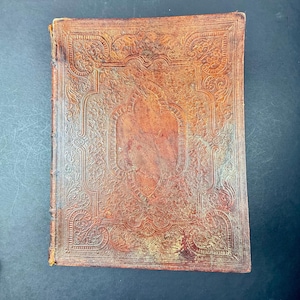 1871 Holy Bible Tooled Leather Hardcover American Bible Society New York
