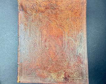 1871 Holy Bible Tooled Leather Hardcover American Bible Society New York