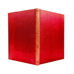 May include: A hardcover book with a vibrant red cloth cover. The spine features the title Paradox and Nirvana and the author name Sayer printed in black text. The book is positioned upright, displaying the front cover and the spine clearly.